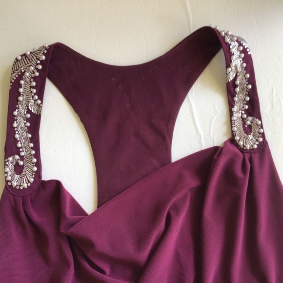 WHBM MAUVE PURPLE EMBELLISHED RACERBACK TANK XS - Picture 9 of 16